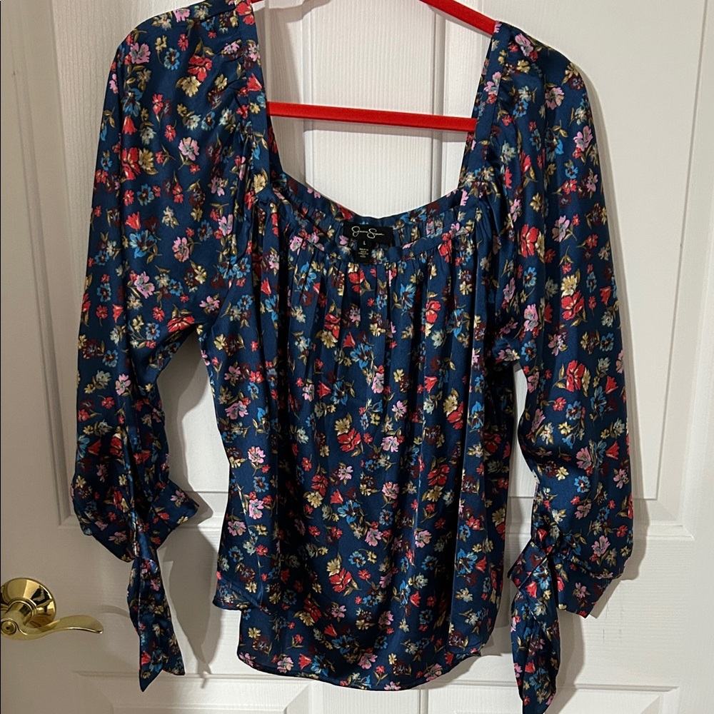 Jessica Simpson floral Blue Women's Top